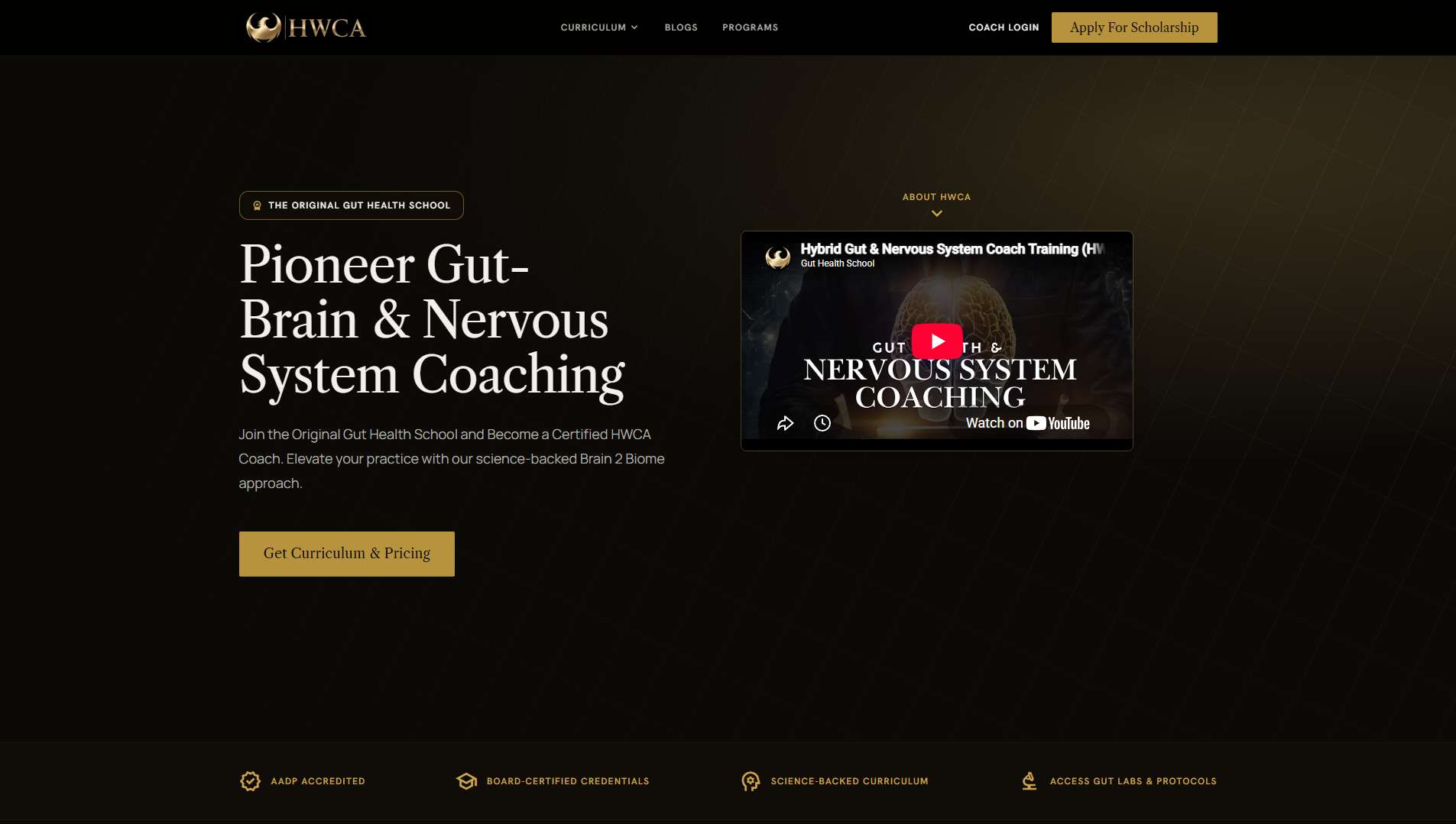 HWCA Coach website preview